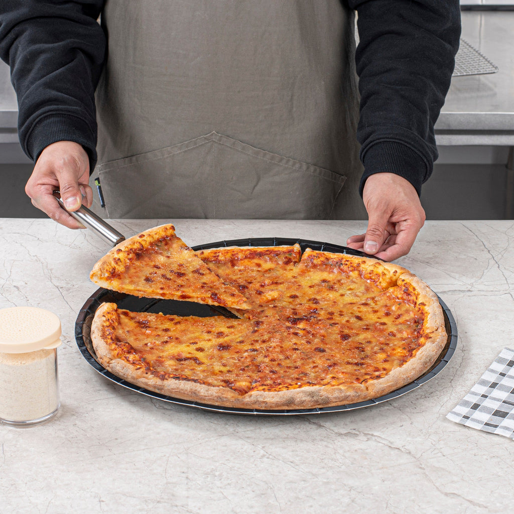 Eco Pie Round Black Paperboard Pizza Tray - Oven-Safe - 16" - 50 count box