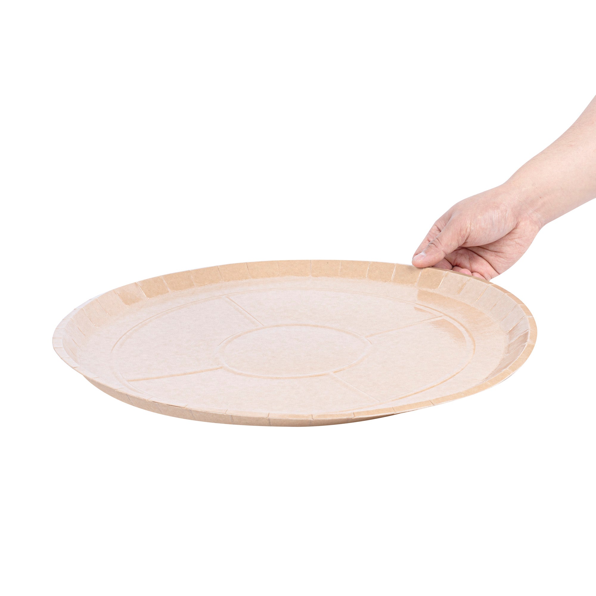 Eco Pie Round Kraft Paperboard Pizza Tray - Oven-Safe - 16" - 50 count box