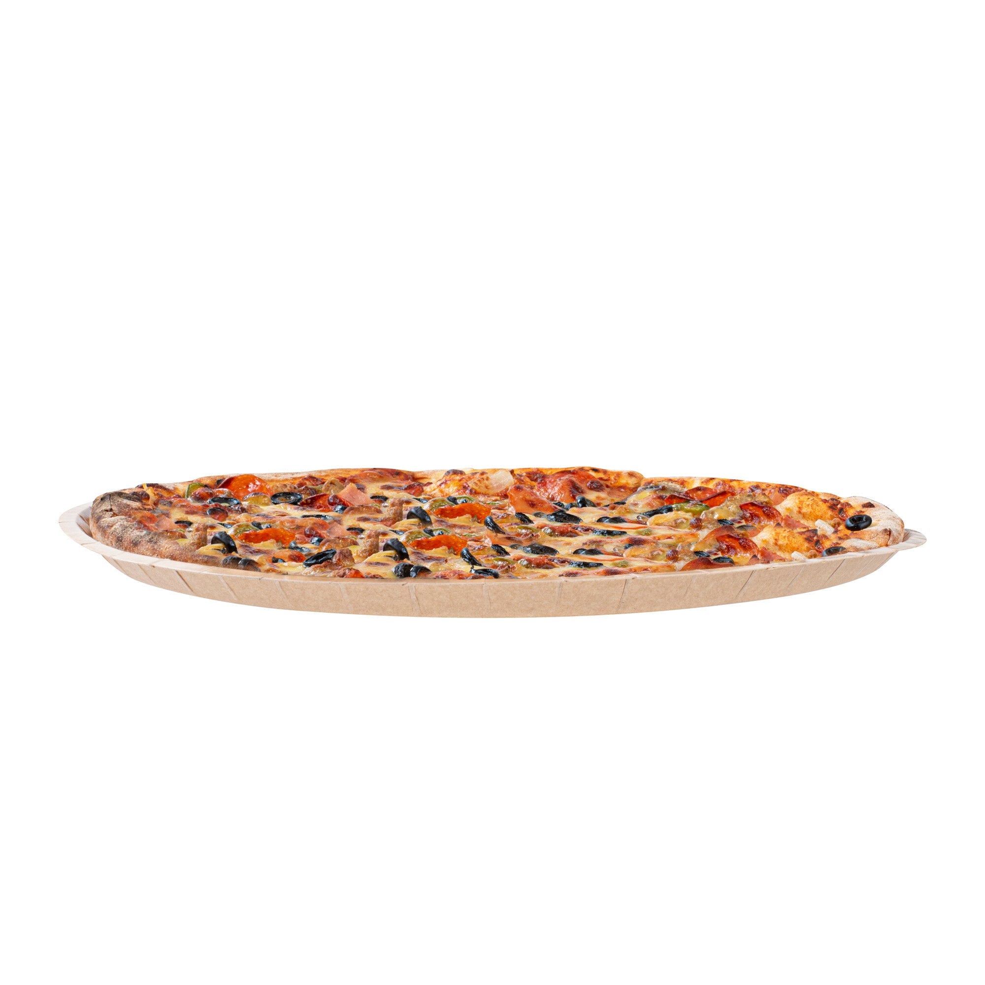 Eco Pie Round Kraft Paperboard Pizza Tray - Oven-Safe - 16" - 50 count box