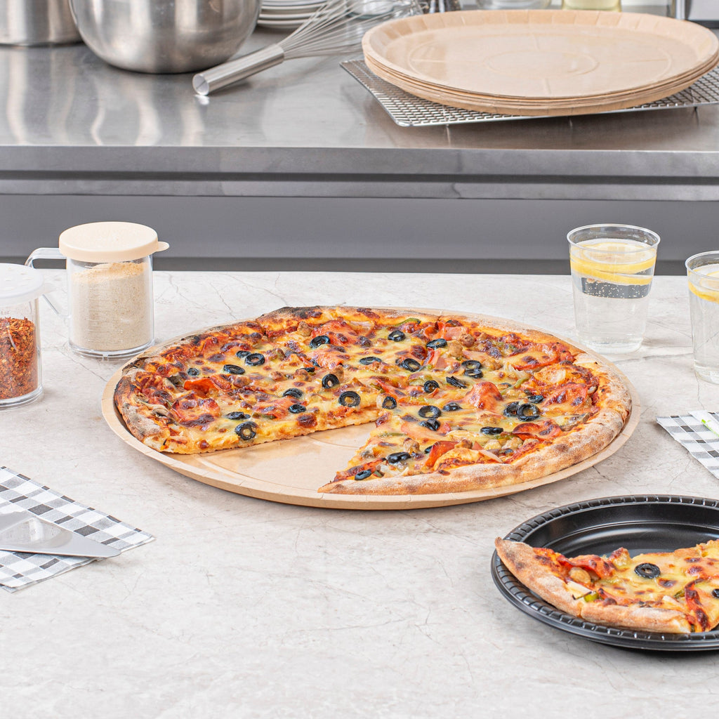 Eco Pie Round Kraft Paperboard Pizza Tray - Oven-Safe - 16" - 50 count box