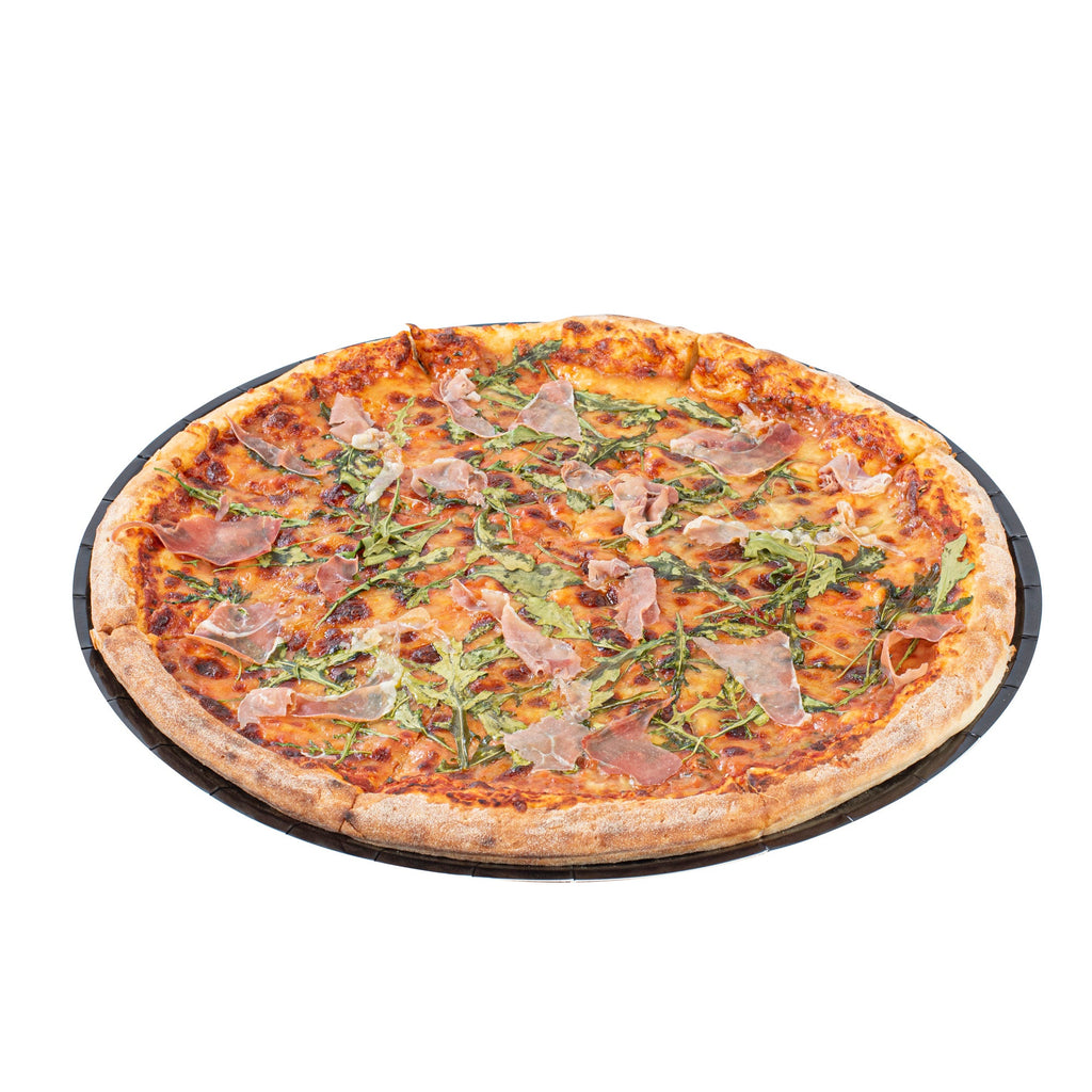 Eco Pie Round Black Paperboard Pizza Tray - Oven-Safe - 18'' - 25 count box