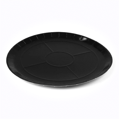 Eco Pie Round Black Paperboard Pizza Tray - Oven-Safe - 18'' - 50 count box