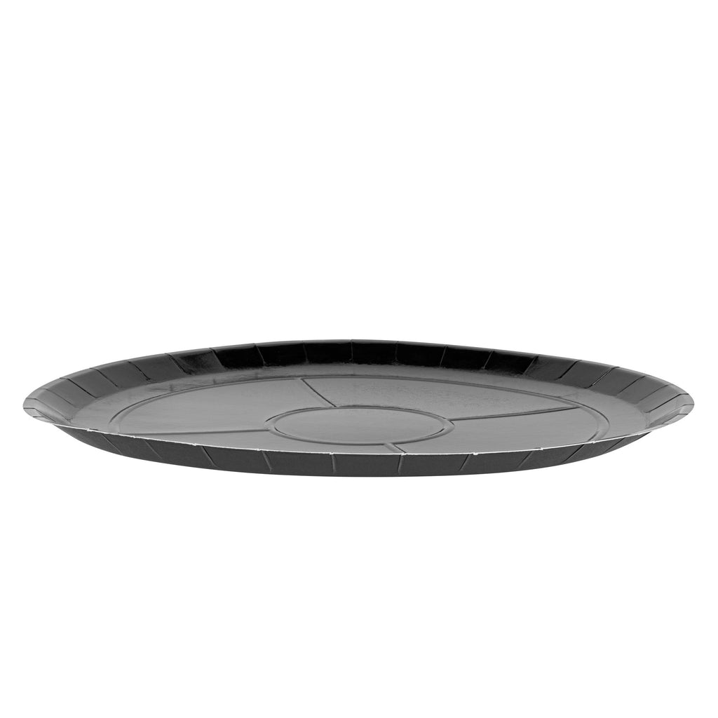 Eco Pie Round Black Paperboard Pizza Tray - Oven-Safe - 18'' - 50 count box