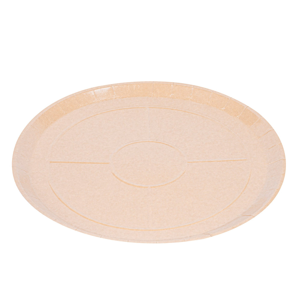 Eco Pie Round Kraft Paperboard Pizza Tray - Oven-Safe - 18'' - 25 count box