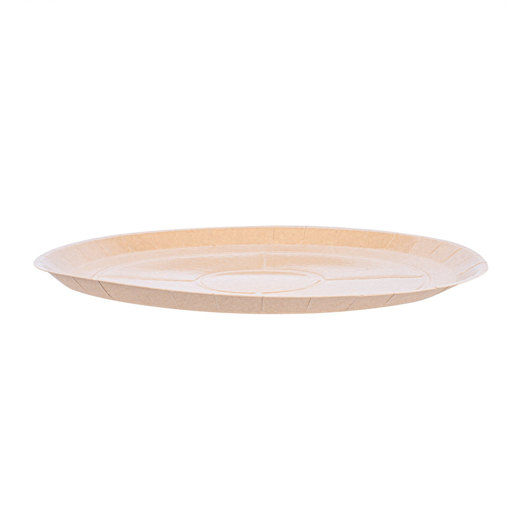 Eco Pie Round Kraft Paperboard Pizza Tray - Oven-Safe - 18'' - 25 count box