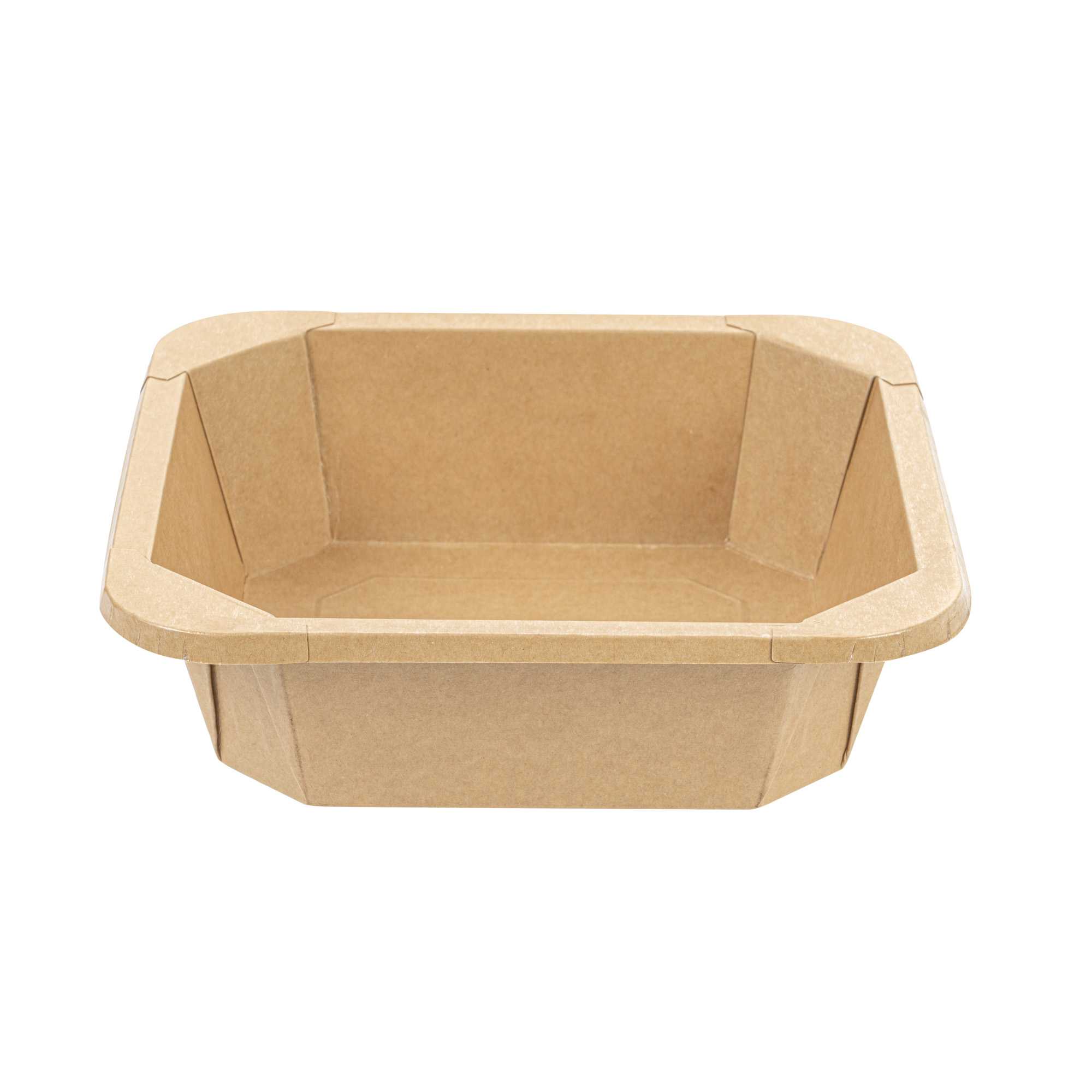 Sustain 34 oz Octagonal Kraft Paper Take Out Container - with PLA Lining, Compostable - 7" x 7" x 2" - 25 count box