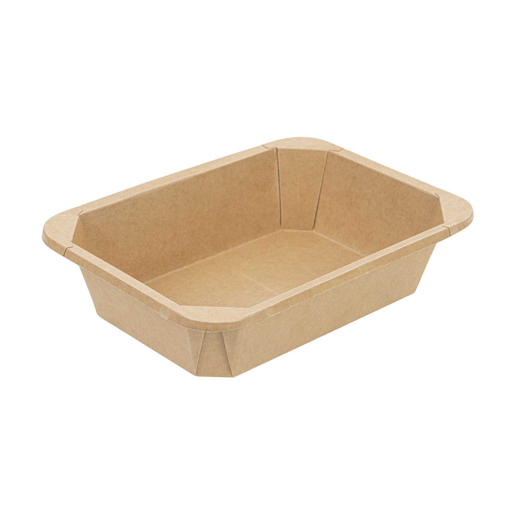 Sustain 41 oz Octagonal Kraft Paper Take Out Container - with PLA Lining, Compostable - 8 3/4" x 6" x 2" - 100 count box