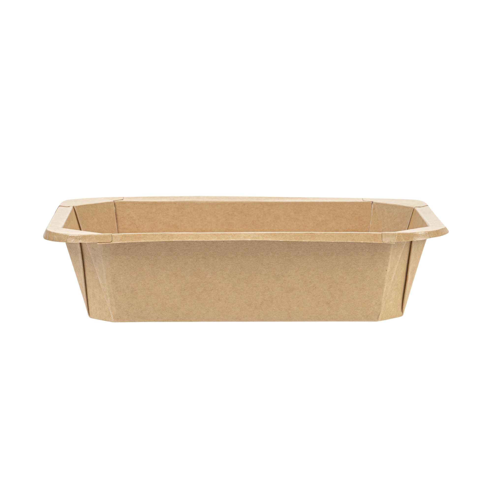 Sustain 41 oz Octagonal Kraft Paper Take Out Container - with PLA Lining, Compostable - 8 3/4" x 6" x 2" - 25 count box