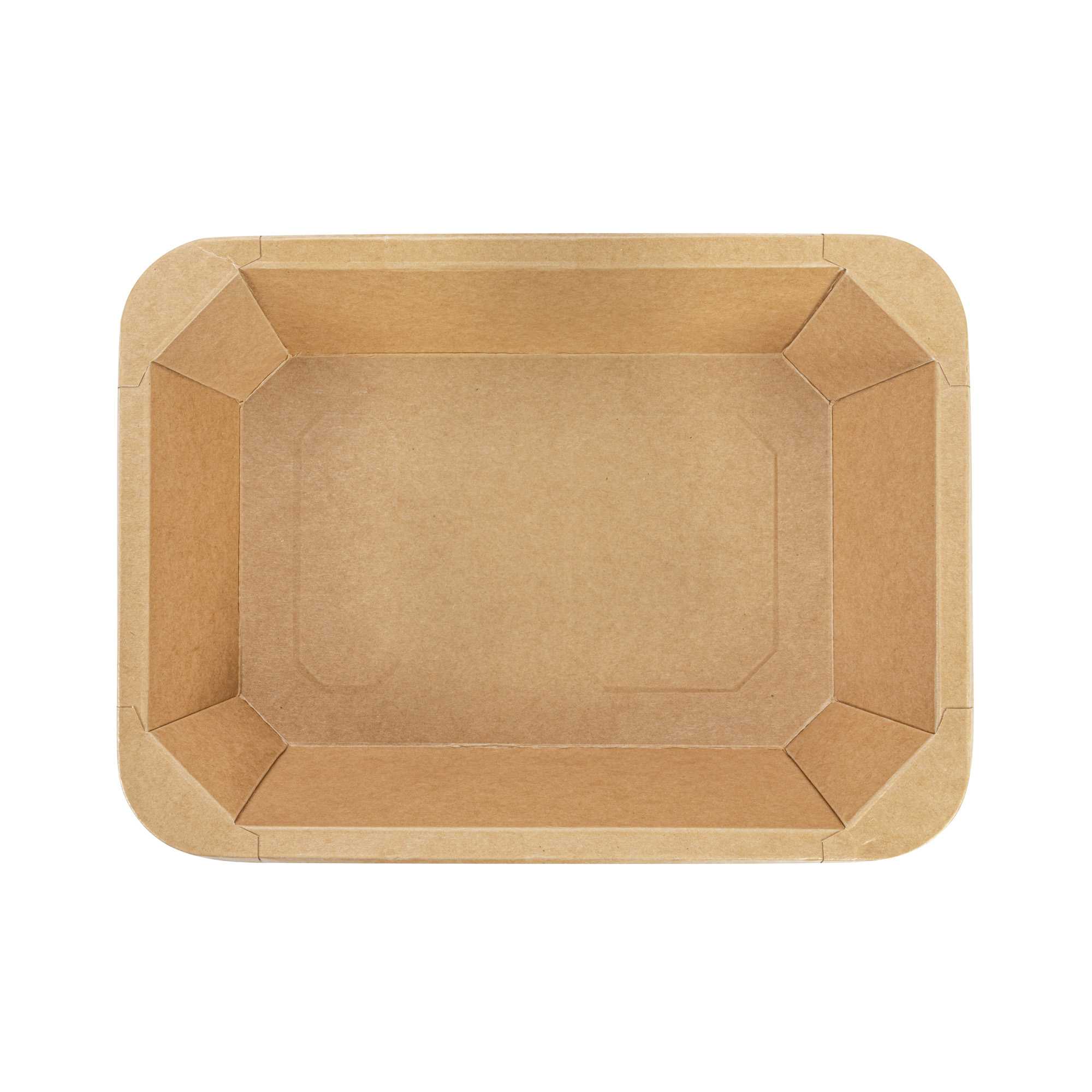 Sustain 41 oz Octagonal Kraft Paper Take Out Container - with PLA Lining, Compostable - 8 3/4" x 6" x 2" - 25 count box