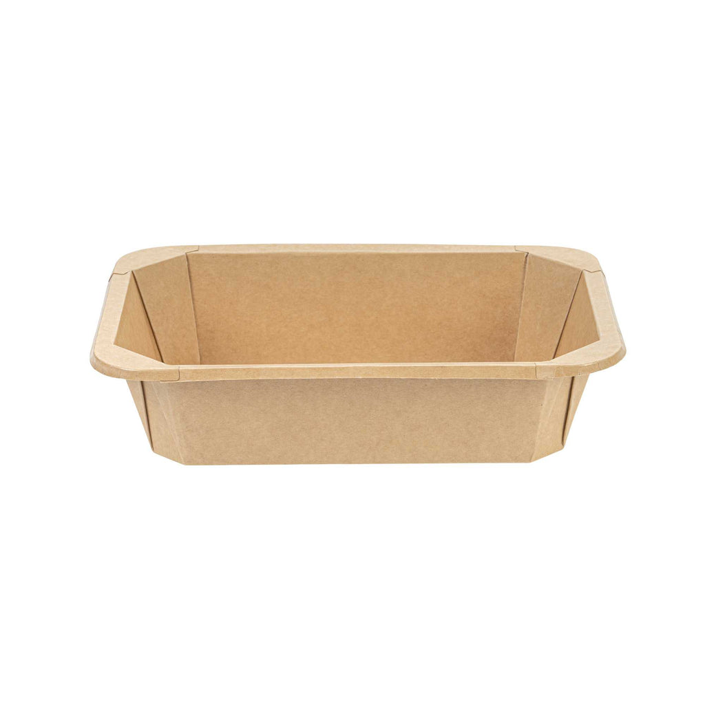 Sustain 41 oz Octagonal Kraft Paper Take Out Container - with PLA Lining, Compostable - 8 3/4" x 6" x 2" - 100 count box