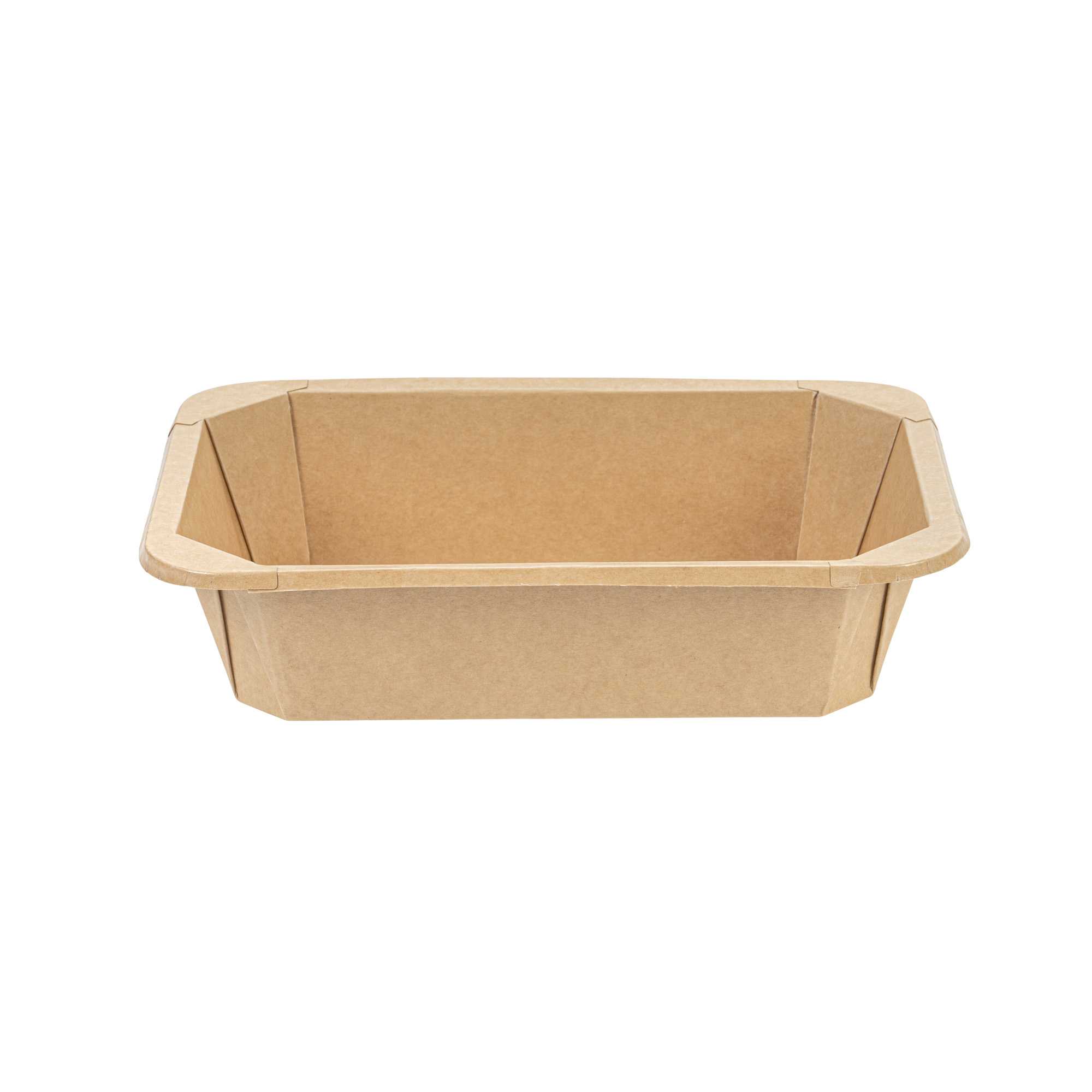 Sustain 41 oz Octagonal Kraft Paper Take Out Container - with PLA Lining, Compostable - 8 3/4" x 6" x 2" - 100 count box