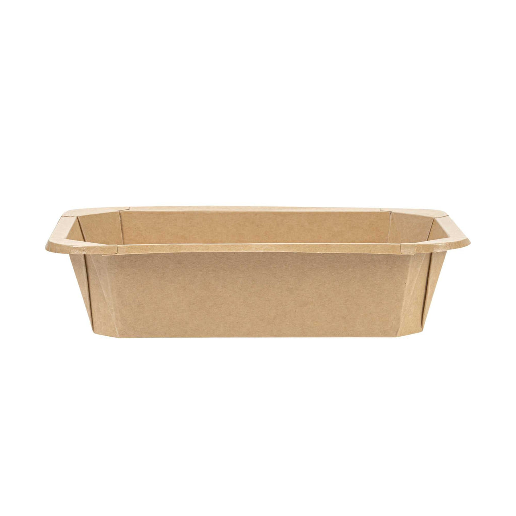 Sustain 41 oz Octagonal Kraft Paper Take Out Container - with PLA Lining, Compostable - 8 3/4" x 6" x 2" - 100 count box