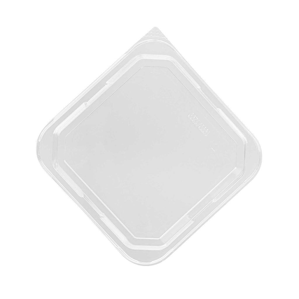 Sustain Octagonal Clear PLA Plastic Dome Lid - Fits 34 oz Container - 7" x 7" x 1 1/4" - 100 count box