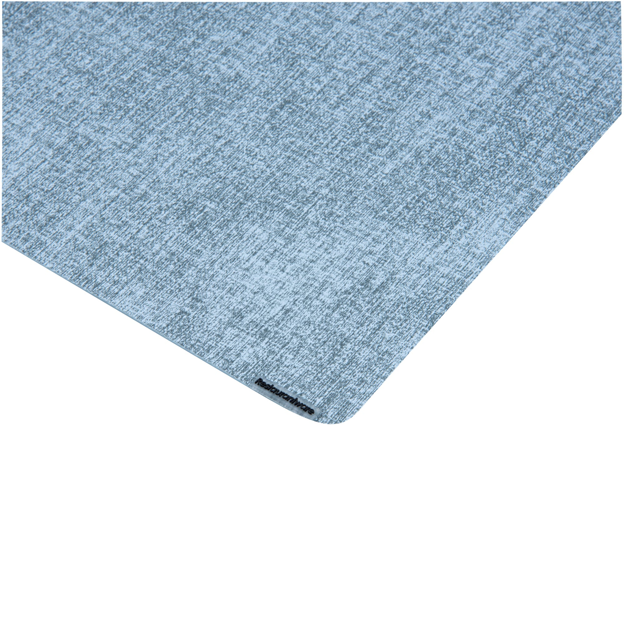 Denim Mesh Rectangle Blue Vinyl Linen-Feel Placemat - 17 3/4" x 11 3/4" - 6 count box