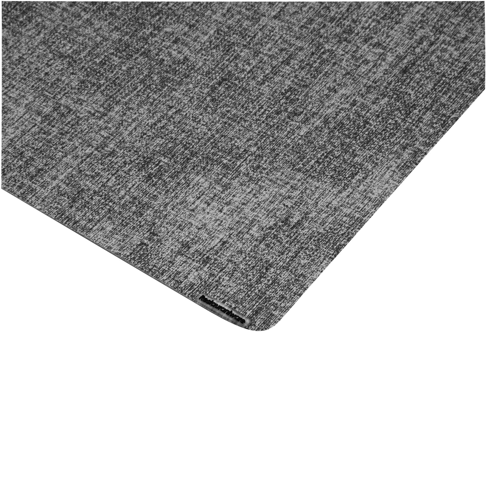 Denim Mesh Rectangle Dark Gray Vinyl Linen-Feel Placemat - 17 3/4" x 11 3/4" - 6 count box