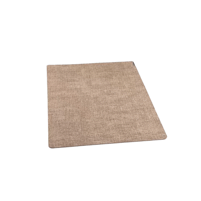 Denim Mesh Rectangle Beige Vinyl Linen-Feel Placemat - 17 3/4" x 11 3/4" - 6 count box