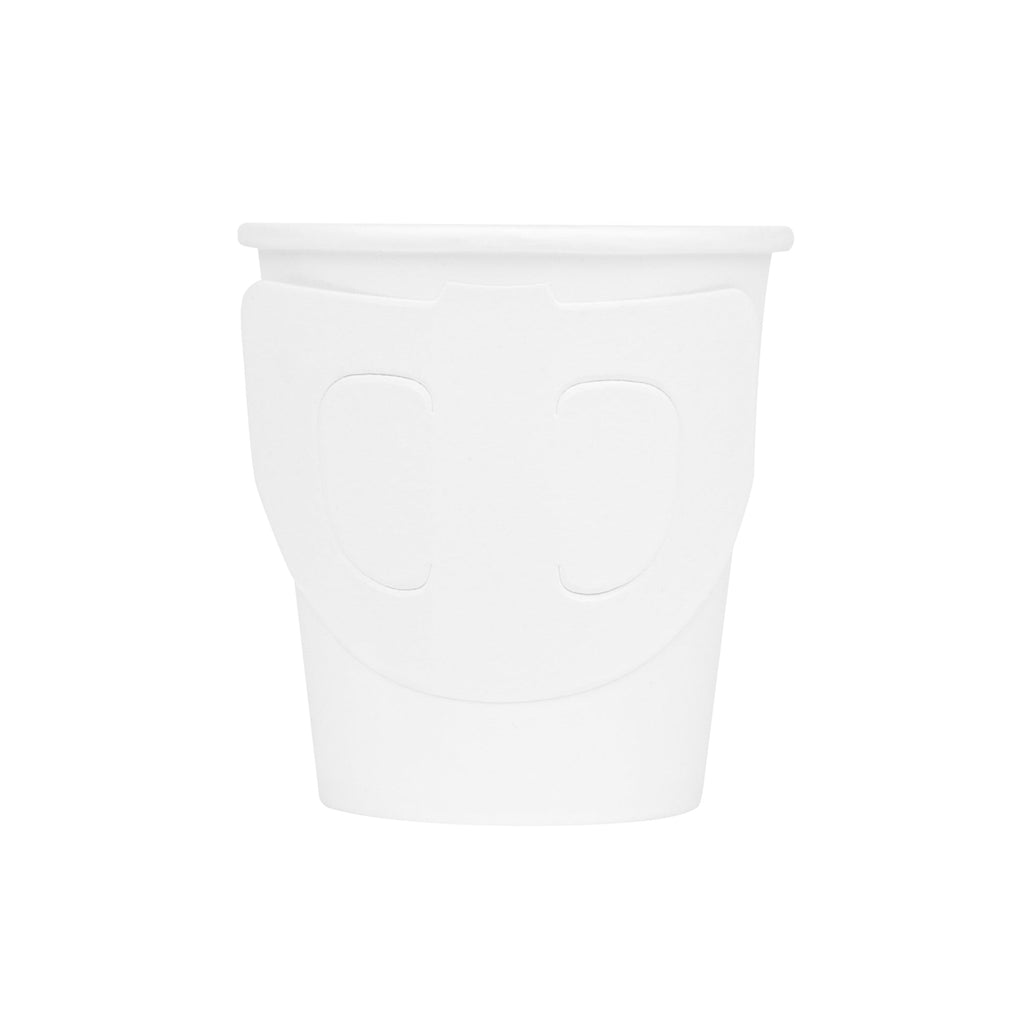 Restpresso 7 oz White Paper Coffee Cup - with Handle, Single Wall - 2 3/4" x 2 3/4" x 3" - 1000 count box