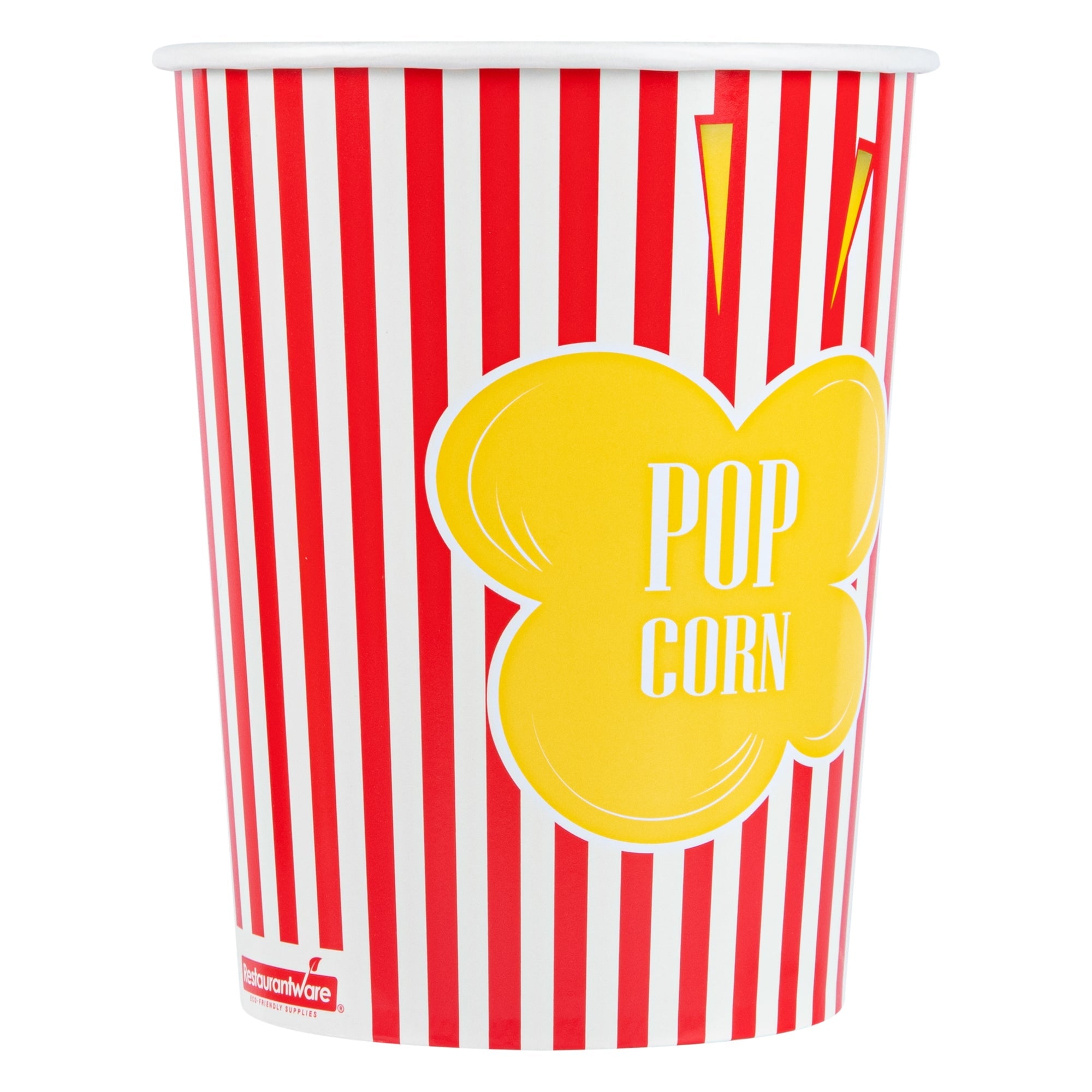 Bio Tek 32 oz Red Paper Popcorn Cup - 100 count box