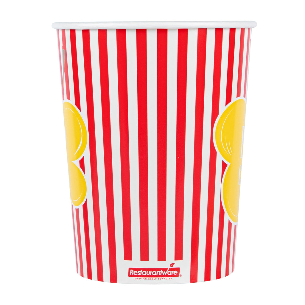 Bio Tek 32 oz Red Paper Popcorn Cup - 100 count box