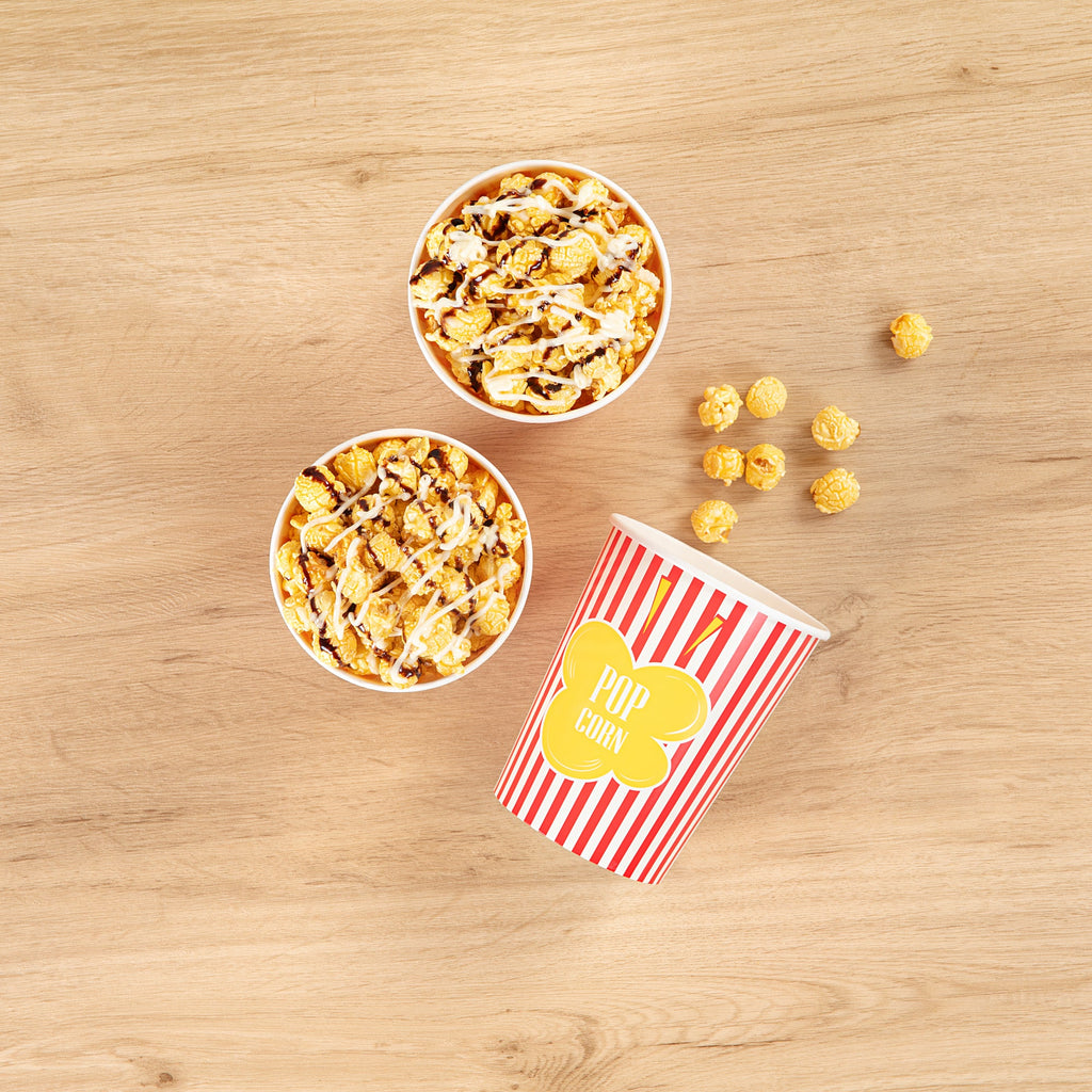 Bio Tek 32 oz Red Paper Popcorn Cup - 100 count box