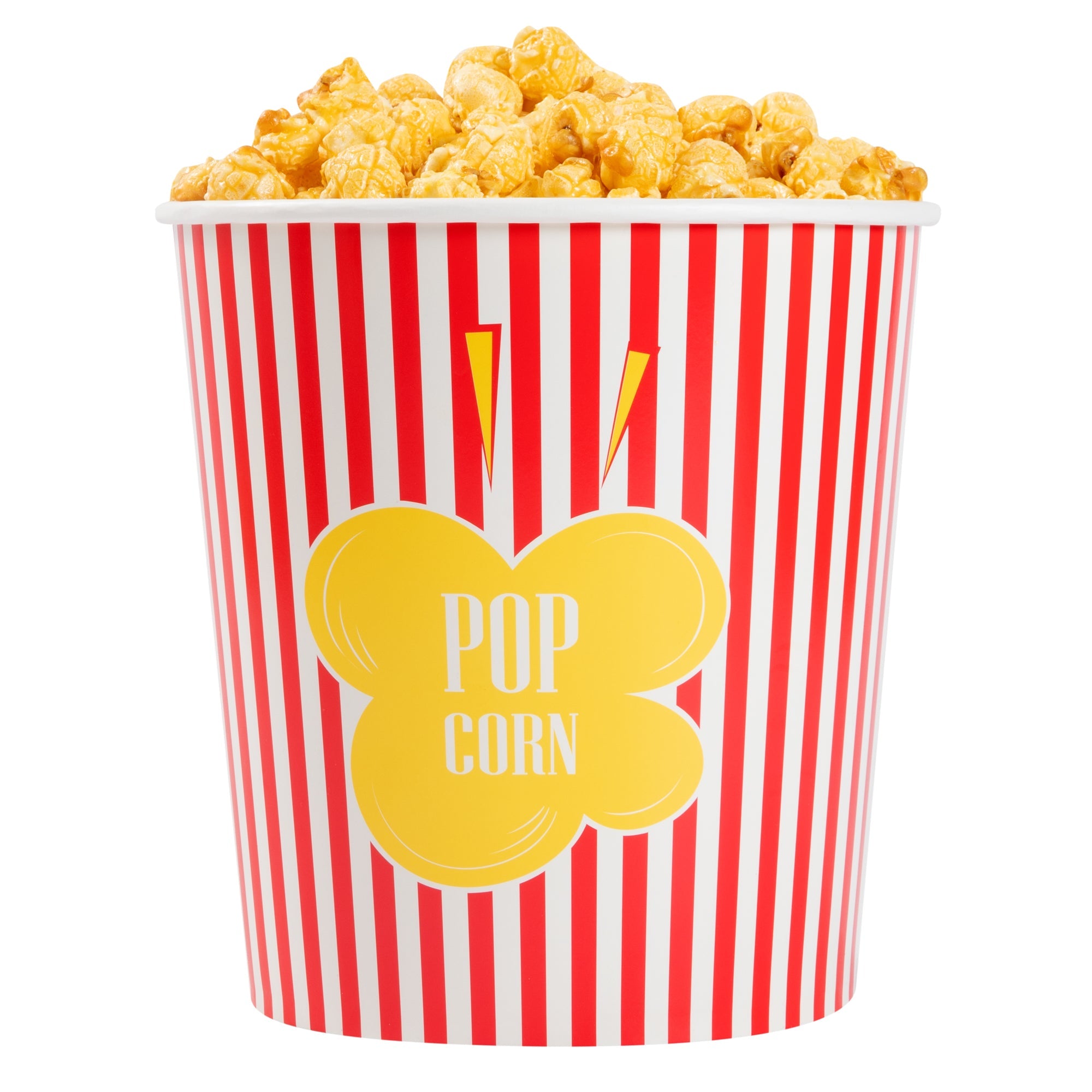 Bio Tek 130 oz Red Paper Popcorn Bucket - 100 count box