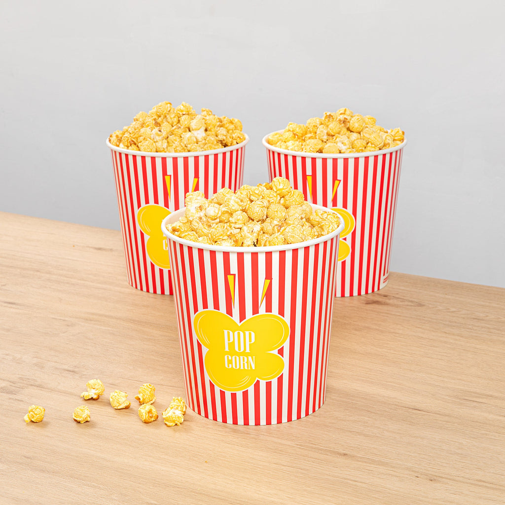 Bio Tek 130 oz Red Paper Popcorn Bucket - 100 count box
