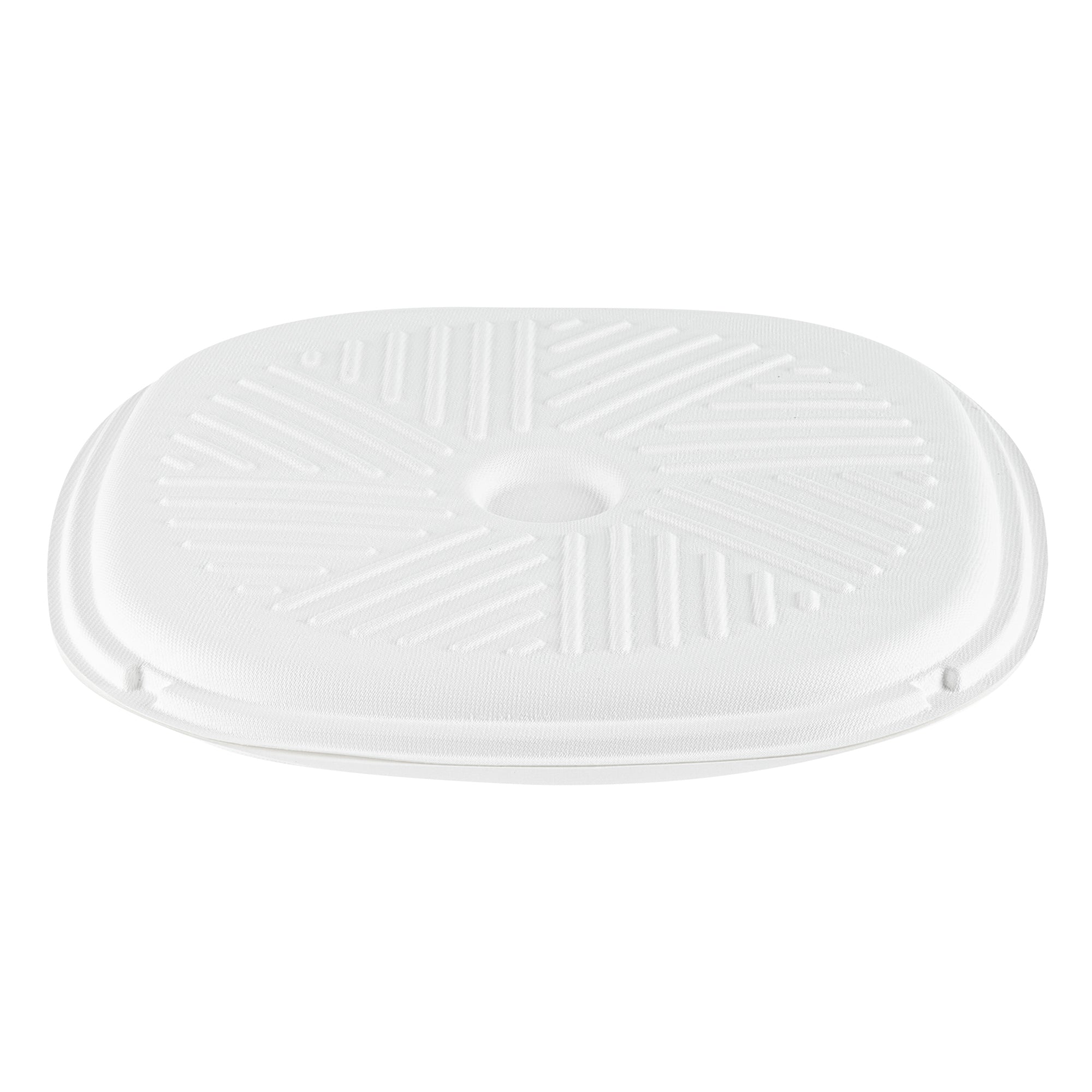 Pulp Safe No PFAS Added White Sugarcane / Bagasse Pizza Box - 13 3/4" x 13 3/4" x 1" - 25 count box