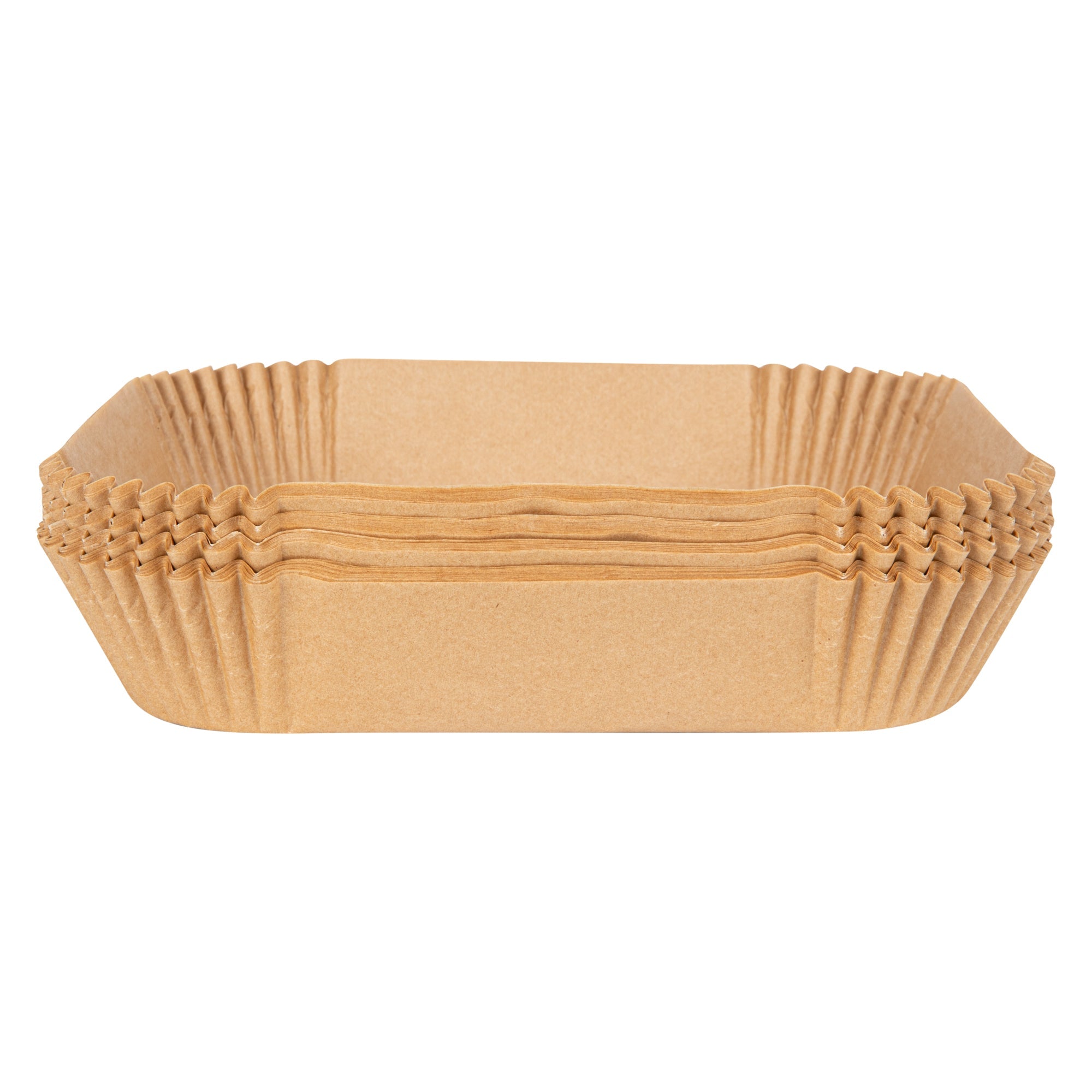 Pastry Tek Square Unbleached Air Fryer Liner / Parchment Paper - Silicone Coated - 8" x 8" x 1 3/4" - 100 count box