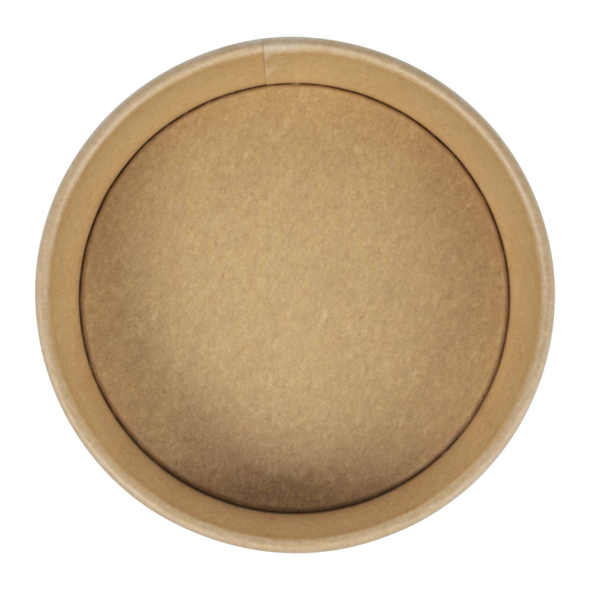 Bio Tek 17 oz Round Kraft Paper Take Out Container - 6" x 6" x 1 3/4" - 50 count box