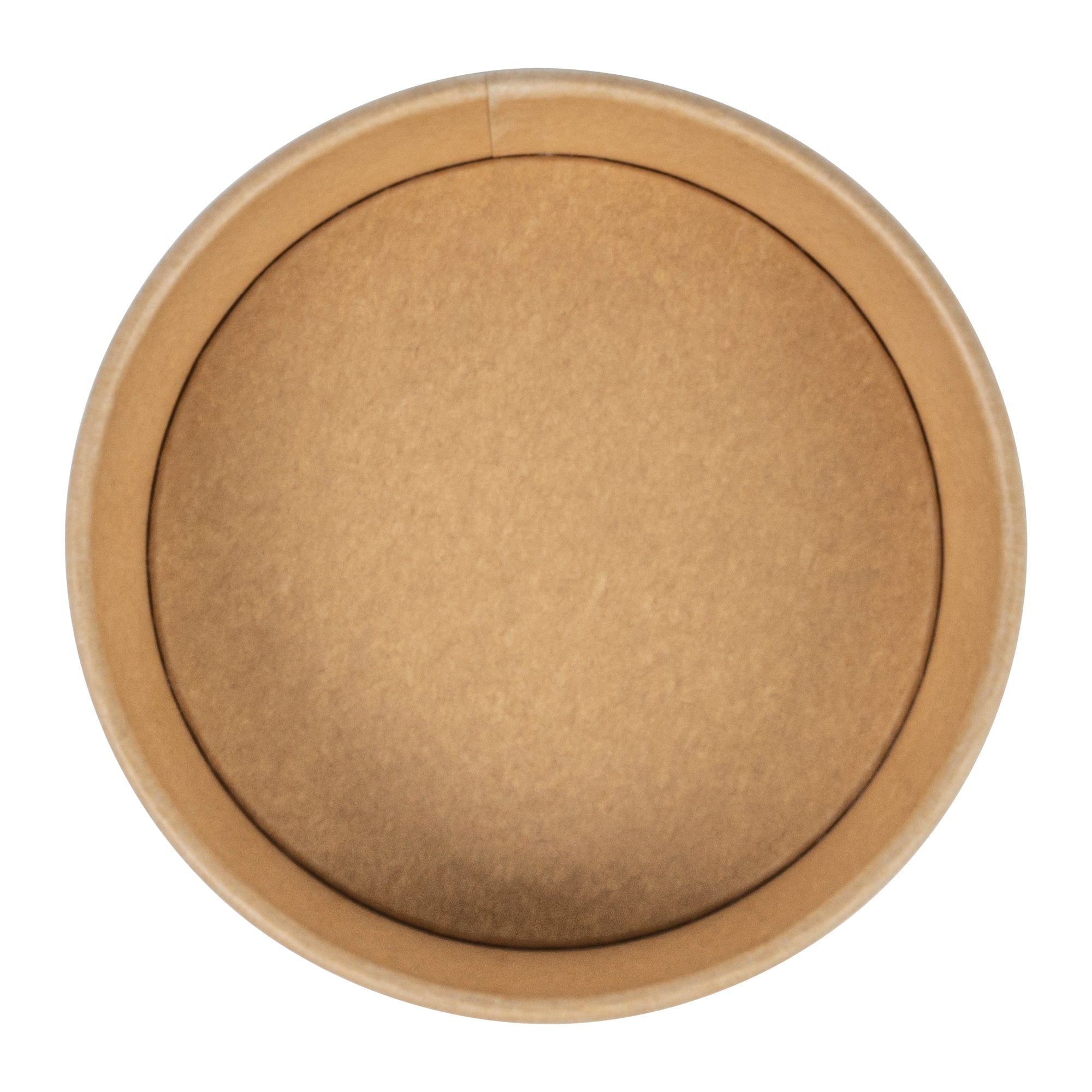 Bio Tek 17 oz Round Kraft Paper Take Out Container - 6" x 6" x 1 3/4" - 200 count box