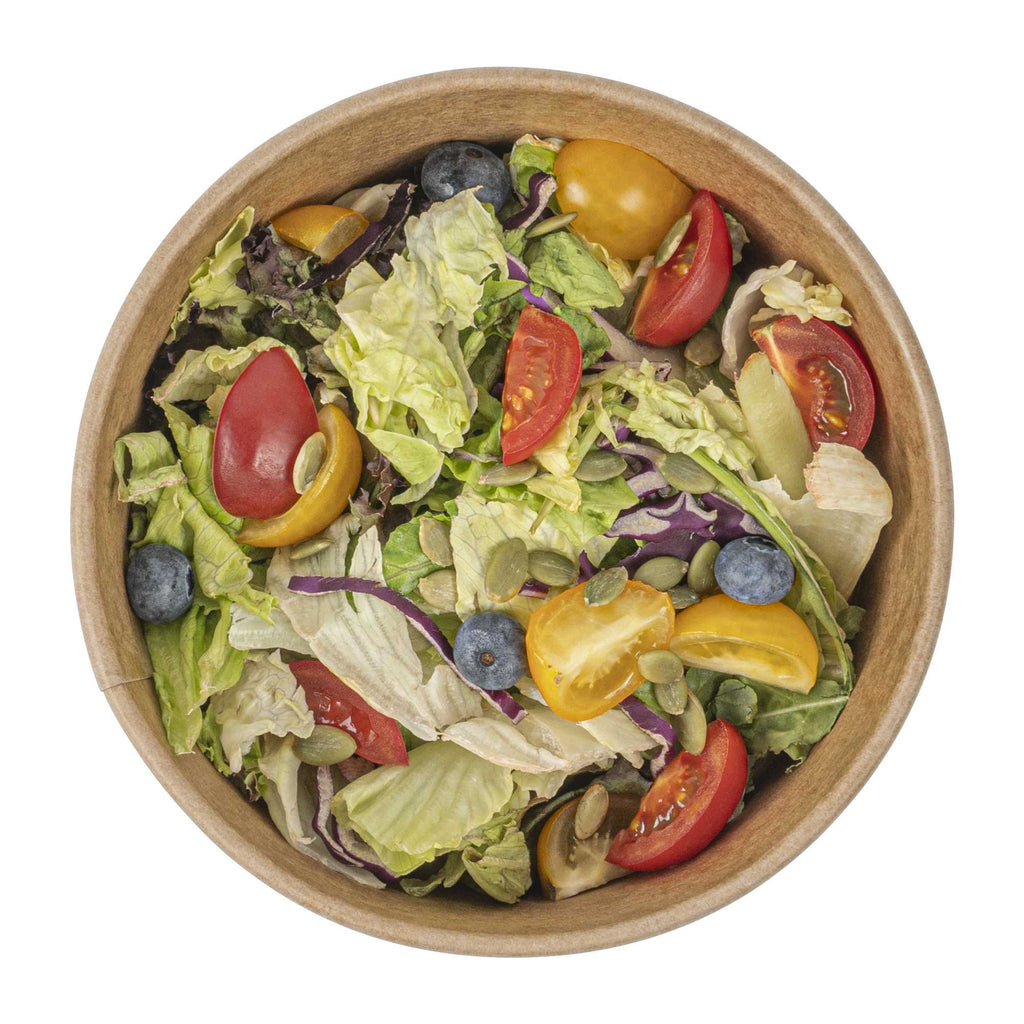 Bio Tek 37 oz Round Kraft Paper Take Out Container - 6 1/2" x 6 1/2" x 2 1/2" - 50 count box