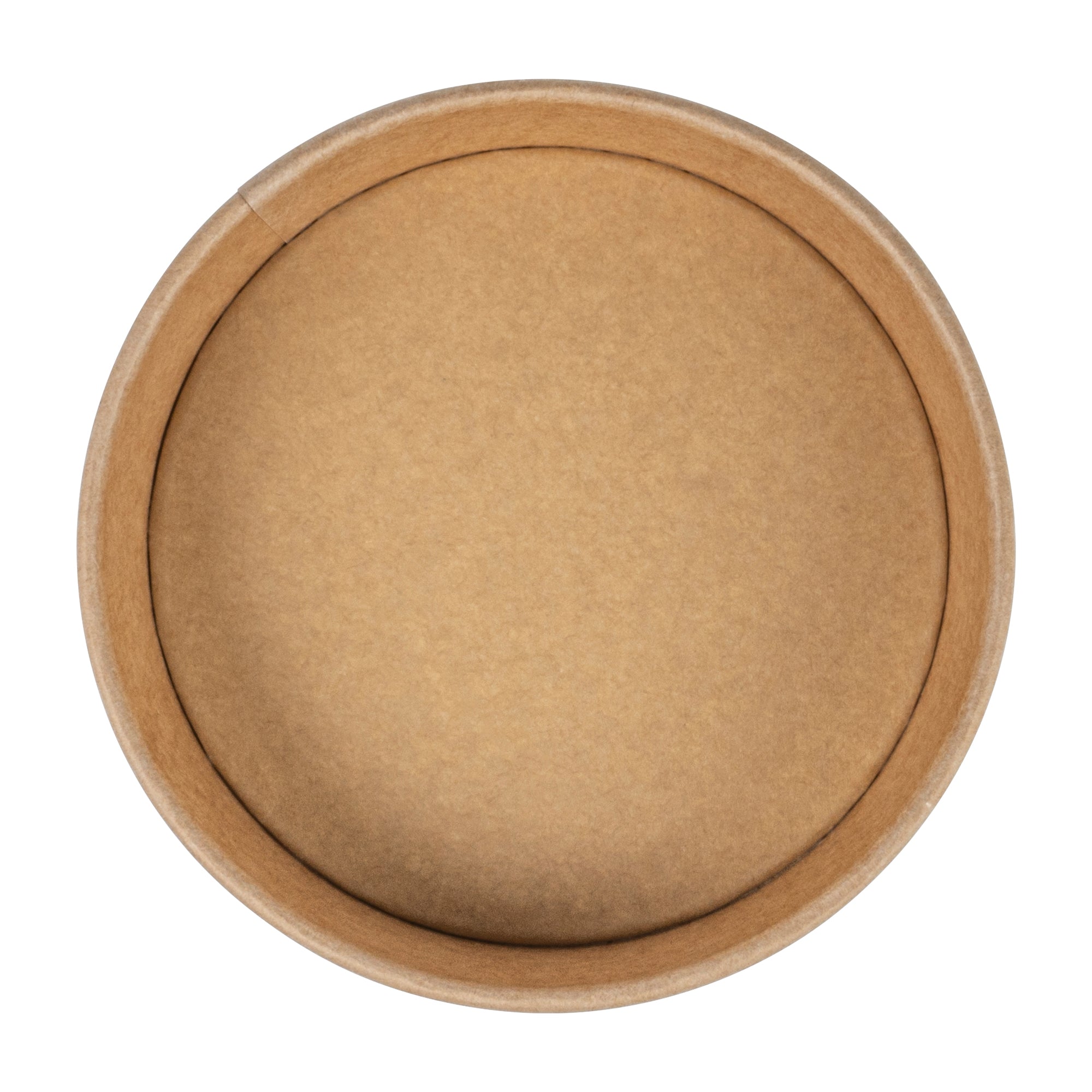 Bio Tek 22 oz Round Kraft Paper Take Out Container - 6 1/2" x 6 1/2" x 1 3/4" - 200 count box