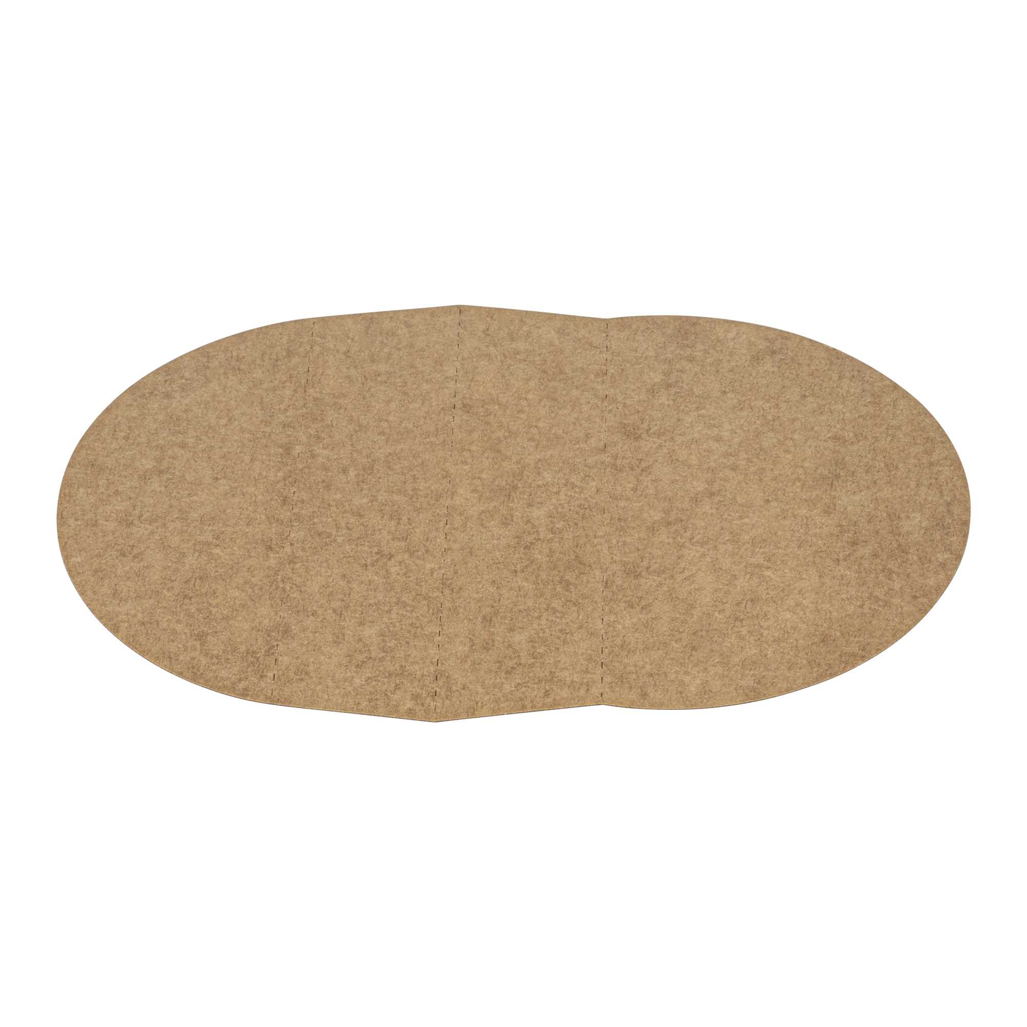 Bio Tek Kraft Paper 2-Compartment Insert - Fits 17, 25, 33 and 34 oz Containers - 50 count box