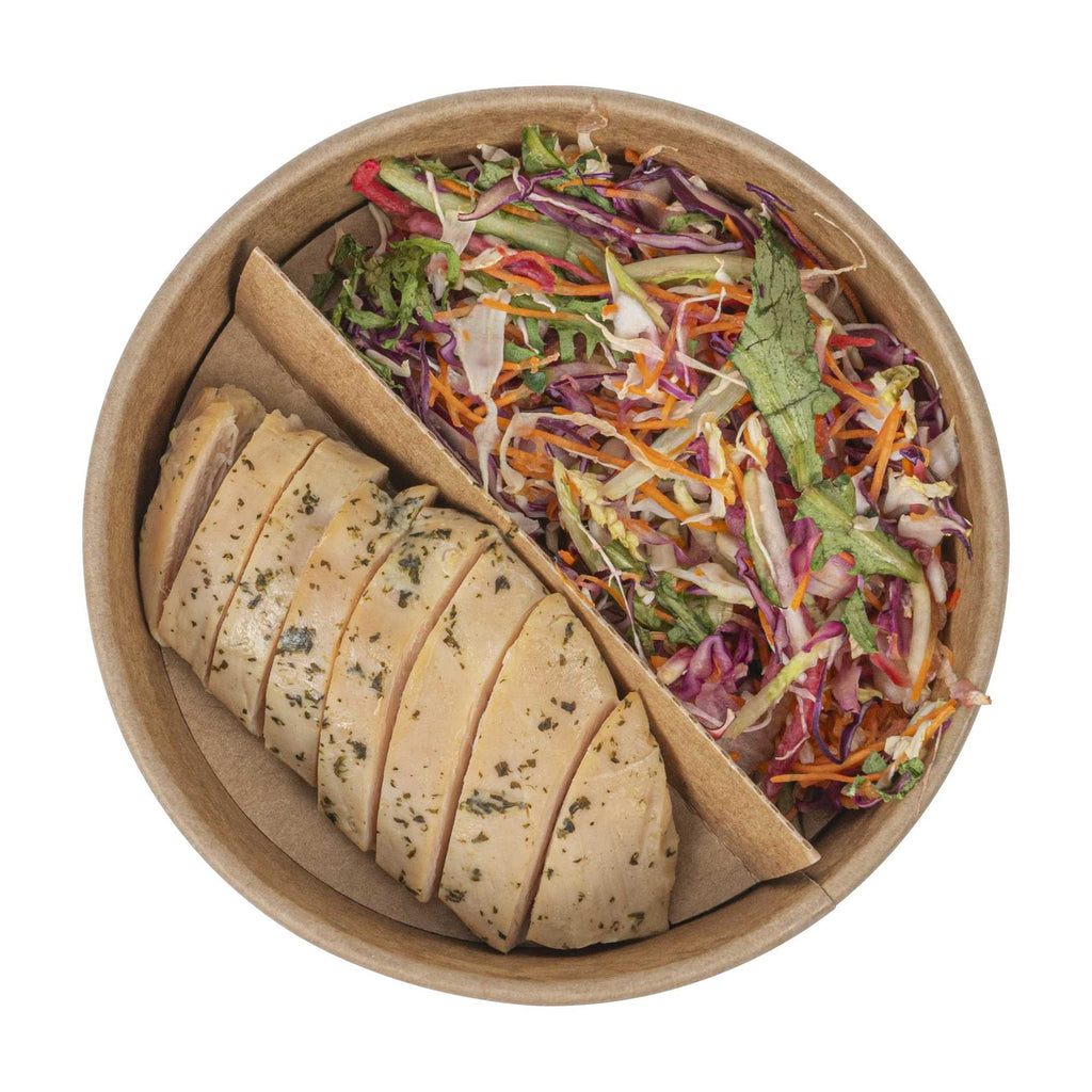 Bio Tek Kraft Paper 2-Compartment Insert - Fits 22, 37 and 42 oz Containers - 50 count box