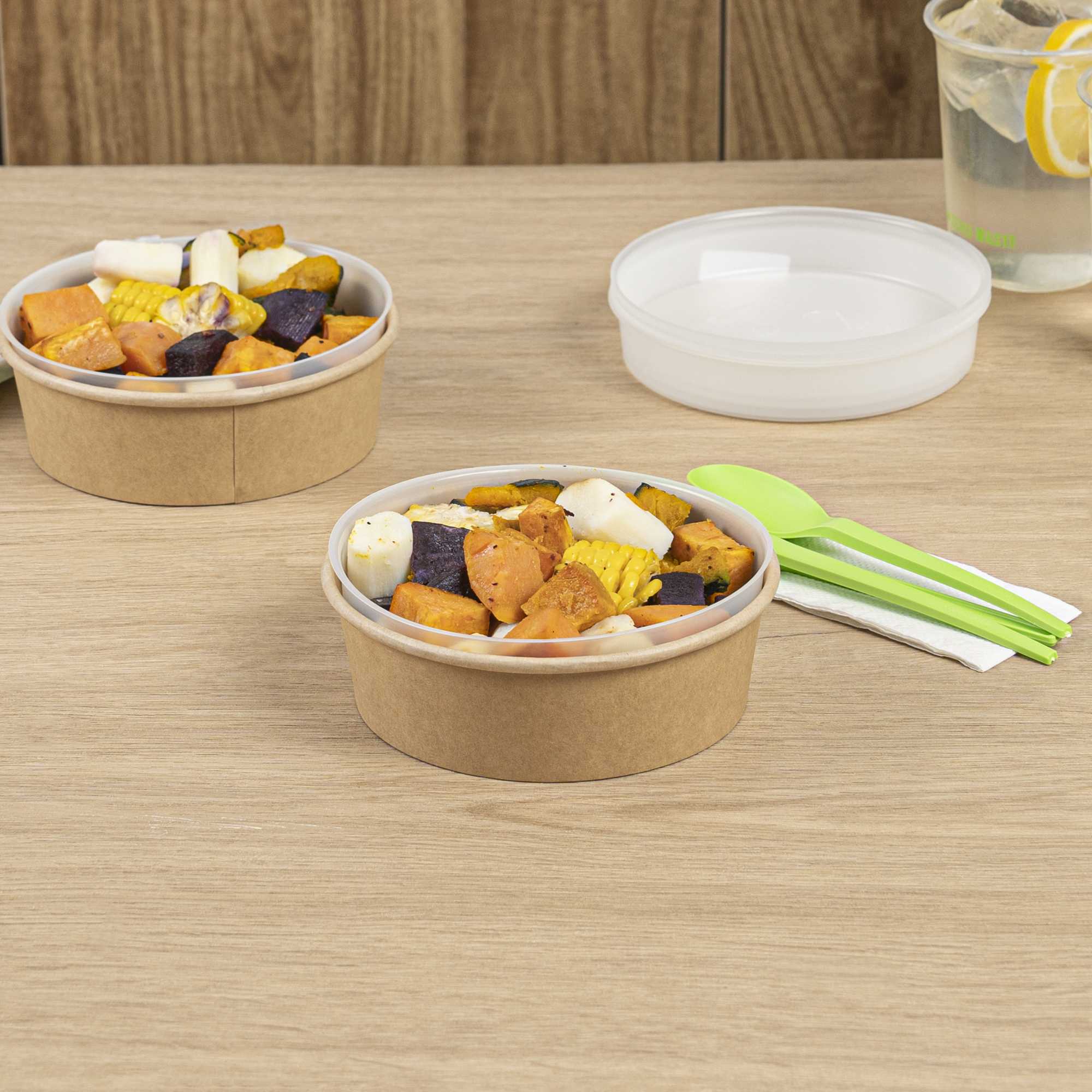 Bio Tek 12 oz White Plastic Insert Tray - Fits 17-45 oz Containers - 50 count box