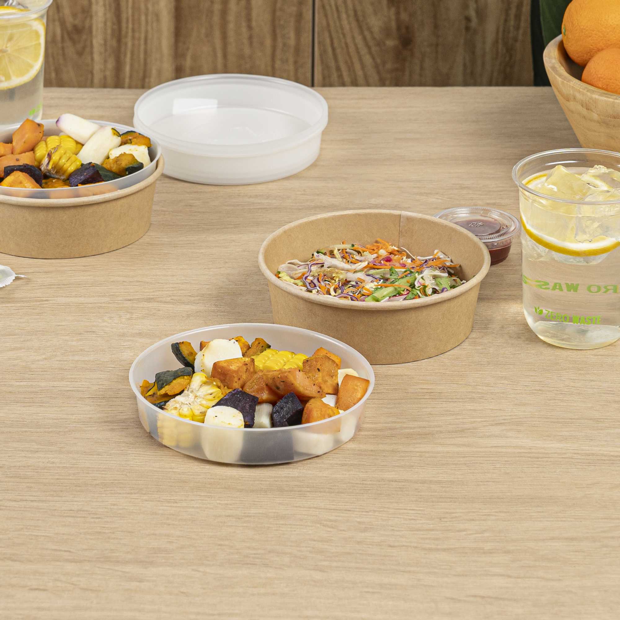 Bio Tek 12 oz White Plastic Insert Tray - Fits 17-45 oz Containers - 50 count box