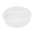 Bio Tek 12 oz White Plastic 2-Compartment Insert Tray - Fits 17-45 oz Containers - 50 count box
