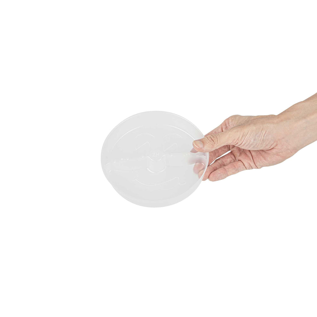 Bio Tek 12 oz White Plastic 2-Compartment Insert Tray - Fits 17-45 oz Containers - 50 count box