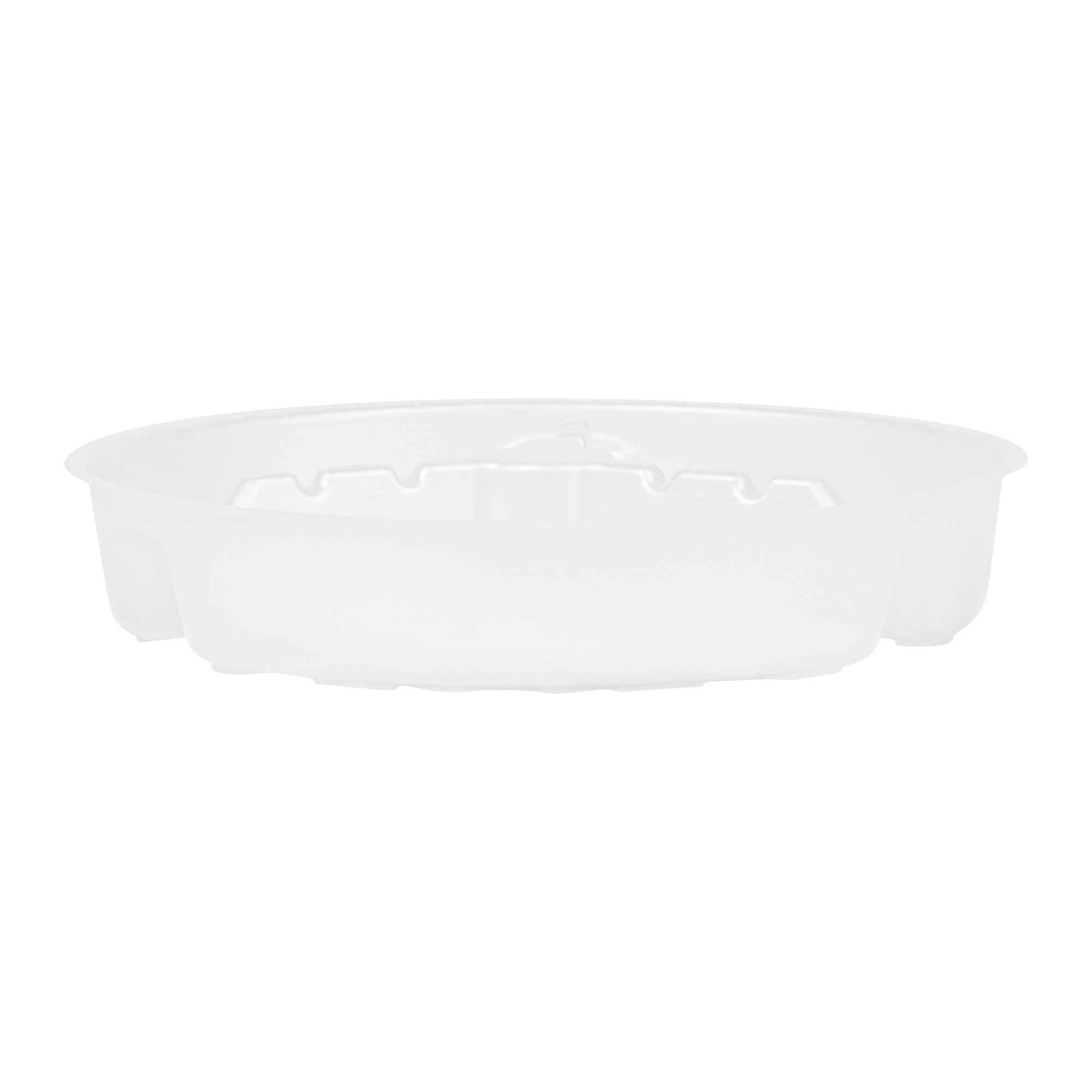 Bio Tek 12 oz White Plastic 3-Compartment Insert Tray - Fits 17-45 oz Containers - 200 count box