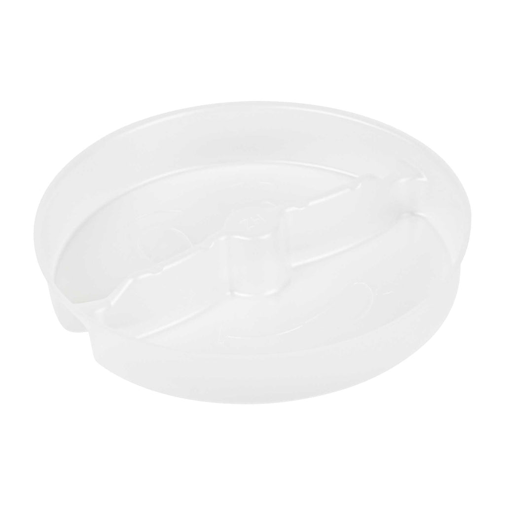 Bio Tek 15 oz White Plastic 2-Compartment Insert Tray - Fits 17-45 oz Containers - 50 count box