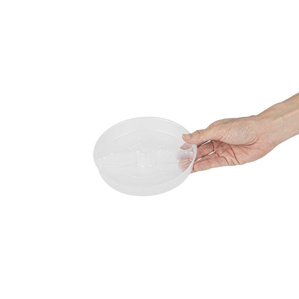 Bio Tek 15 oz White Plastic 2-Compartment Insert Tray - Fits 17-45 oz Containers - 50 count box