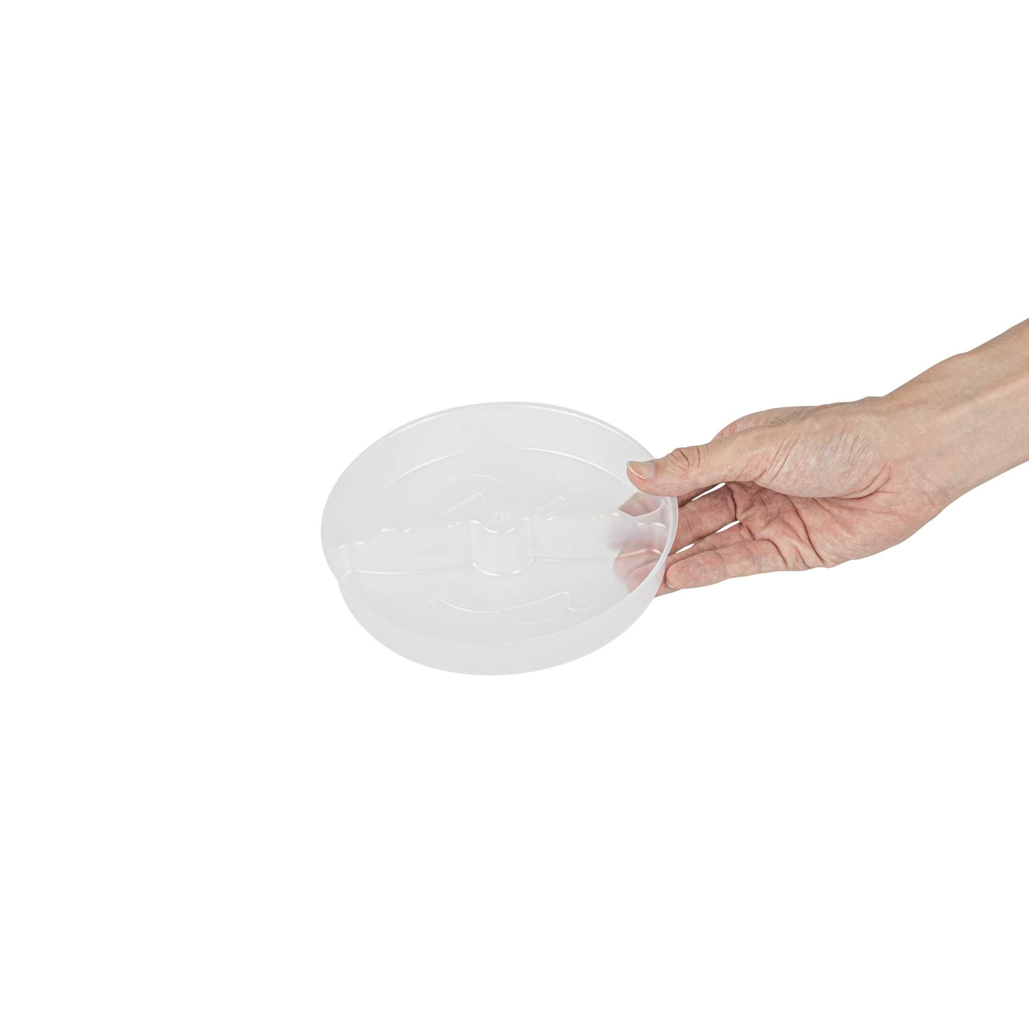 Bio Tek 15 oz White Plastic 2-Compartment Insert Tray - Fits 17-45 oz Containers - 50 count box