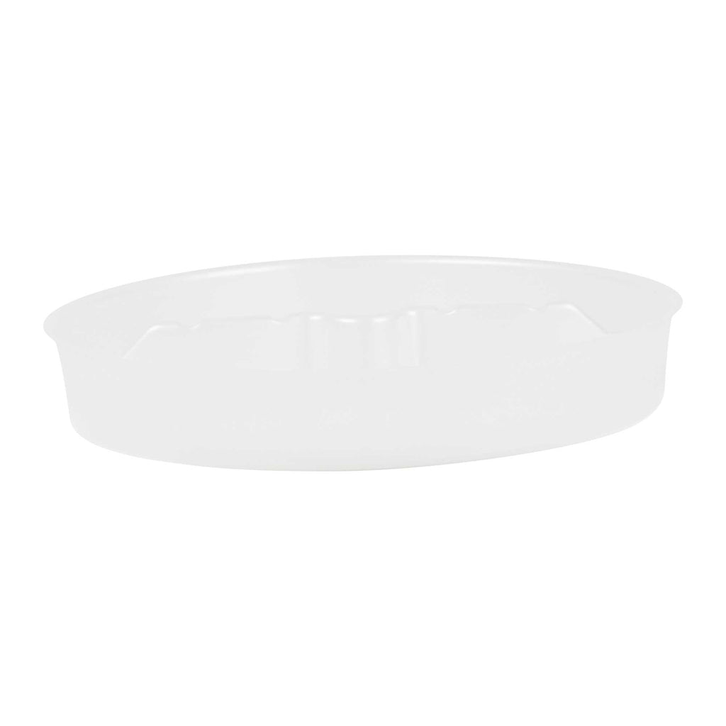 Bio Tek 15 oz White Plastic 2-Compartment Insert Tray - Fits 17-45 oz Containers - 50 count box