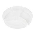 Bio Tek 15 oz White Plastic 3-Compartment Insert Tray - Fits 17-45 oz Containers - 50 count box