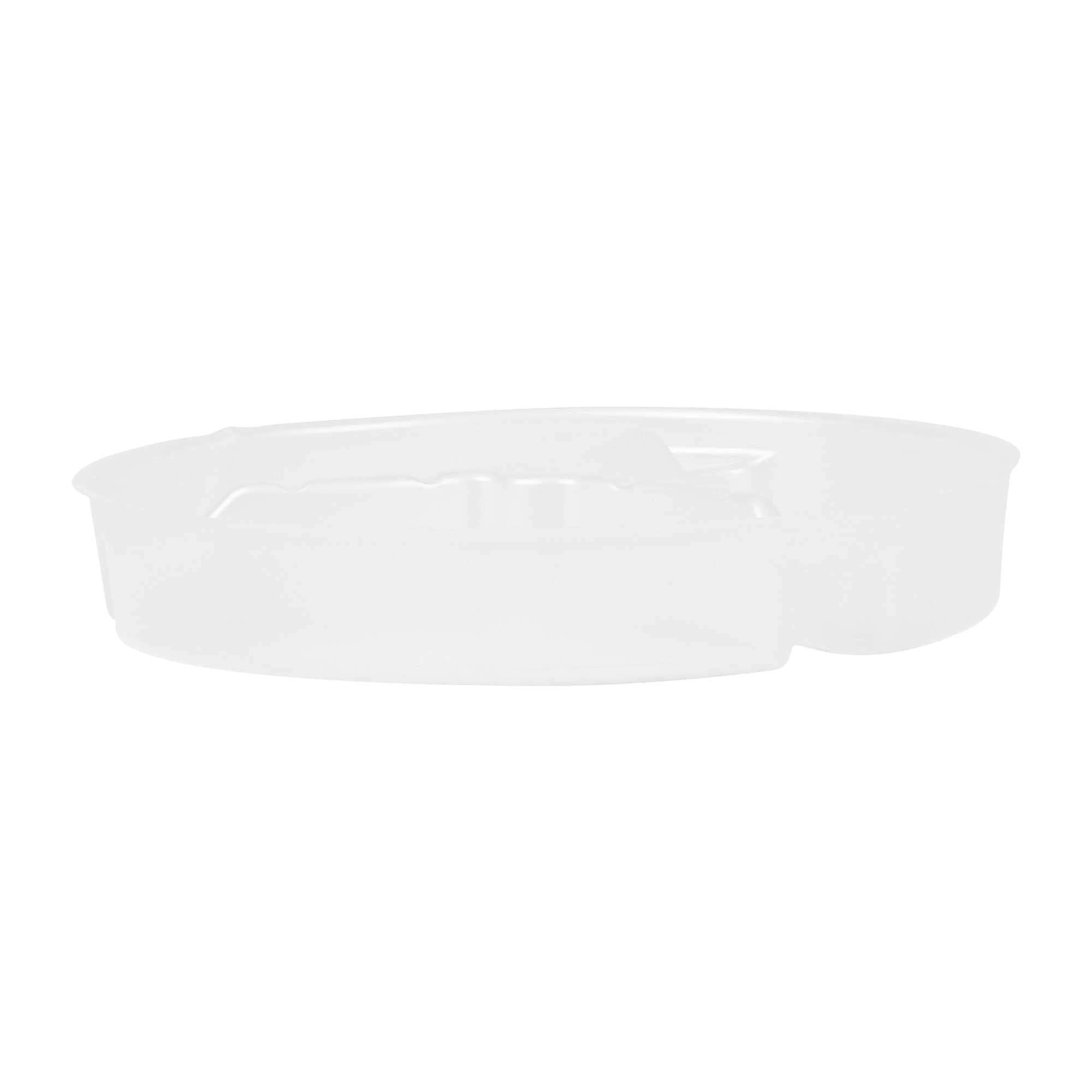 Bio Tek 15 oz White Plastic 3-Compartment Insert Tray - Fits 17-45 oz Containers - 50 count box