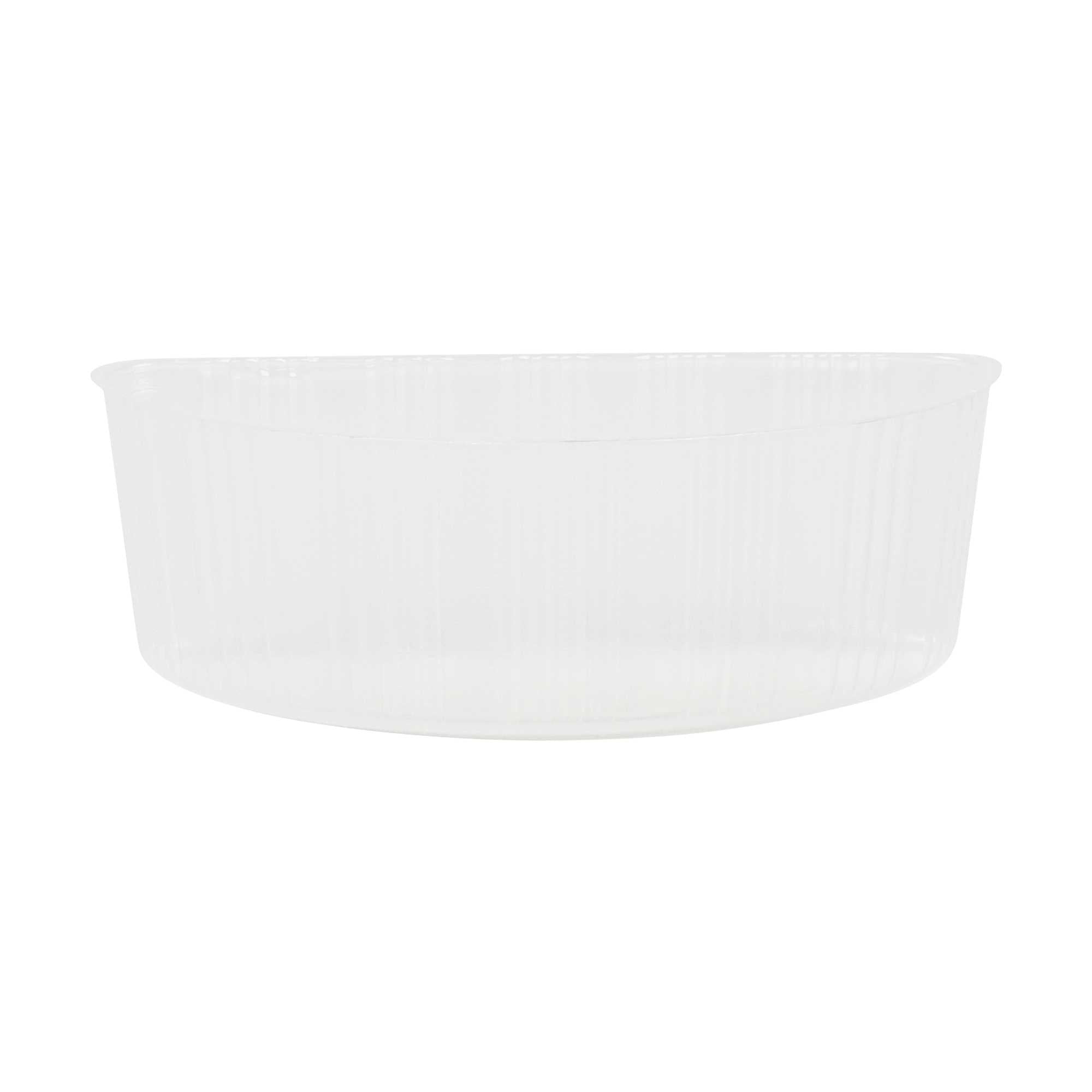Bio Tek 16 oz White Plastic Half Insert Tray - Fits 17-45 oz Containers - 50 count box