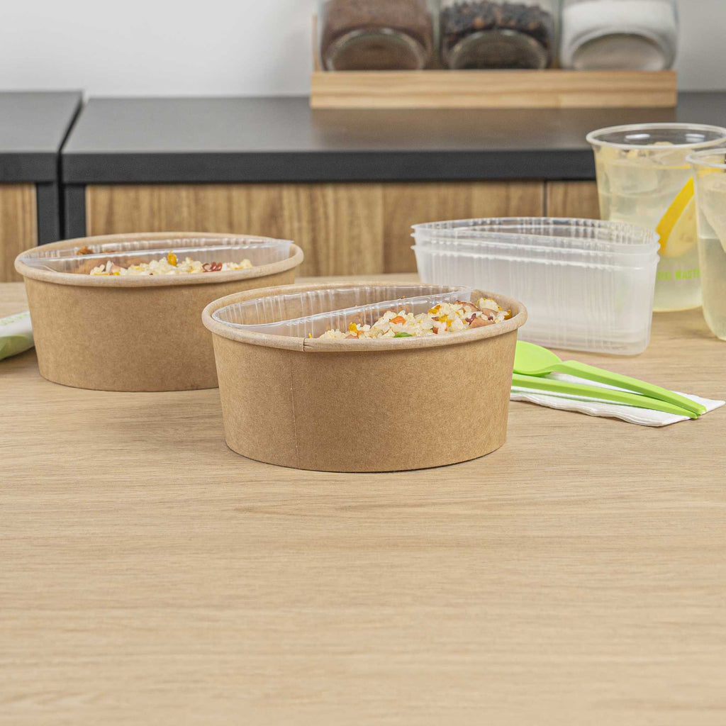 Bio Tek 16 oz White Plastic Half Insert Tray - Fits 17-45 oz Containers - 200 count box