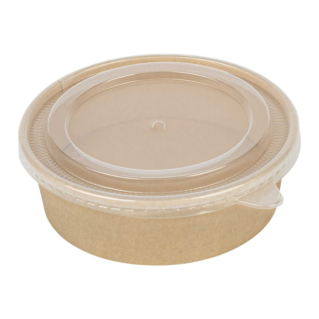 Bio Tek Clear Plastic Take Out Container Lid - Fits 17, 25, 33 and 34 oz Containers - 50 count box