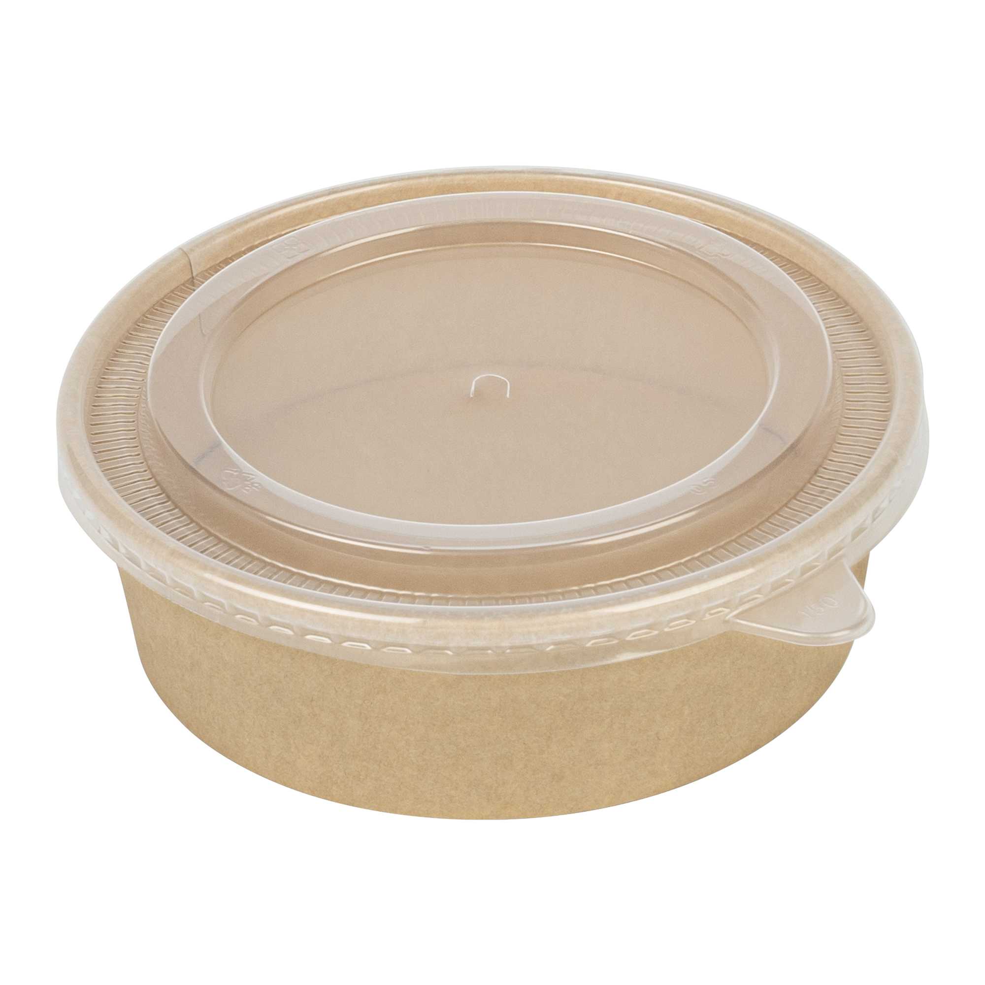 Bio Tek Clear Plastic Take Out Container Lid - Fits 17, 25, 33 and 34 oz Containers - 50 count box
