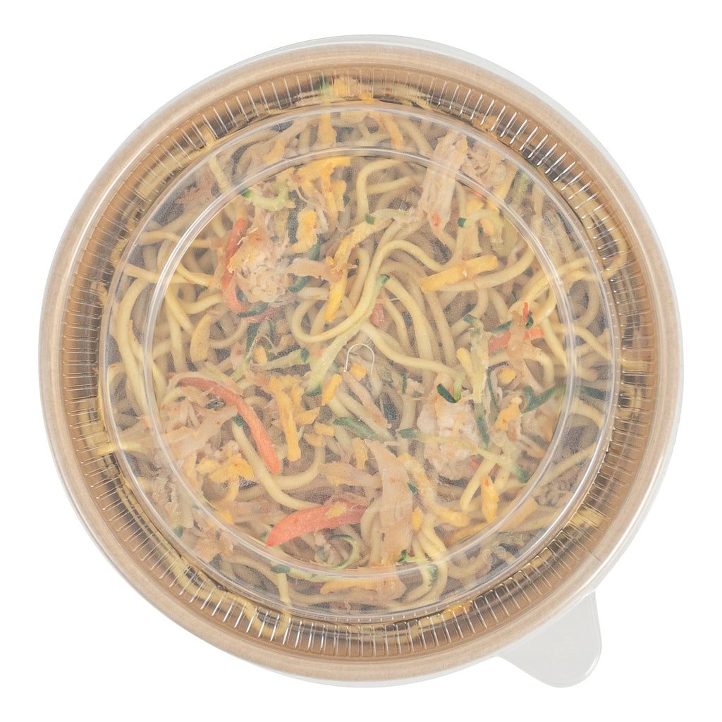 Bio Tek Clear Plastic Take Out Container Lid - Fits 17, 25, 33 and 34 oz Containers - 200 count box